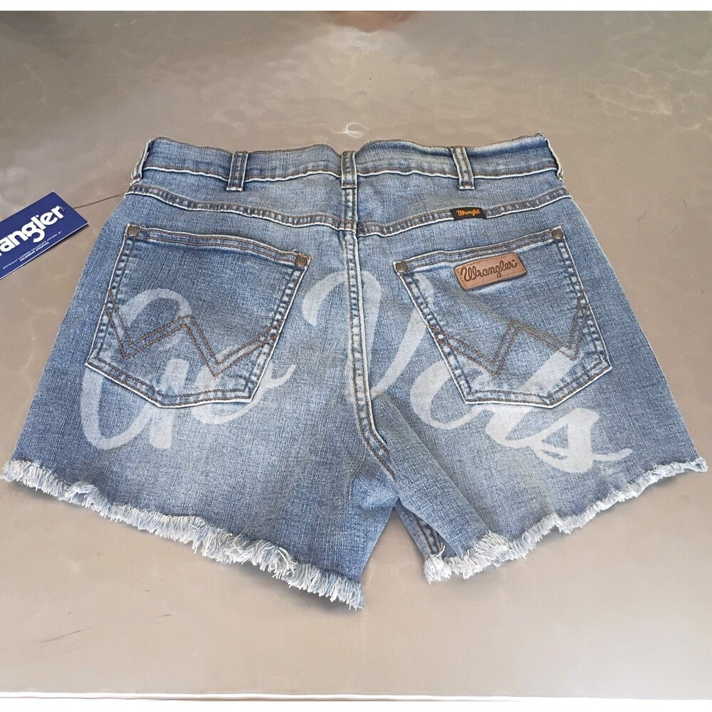 NWT Wrangler Cut Off Jeans Shorts Distressed Booty High Rise Tennessee Vols sz 9